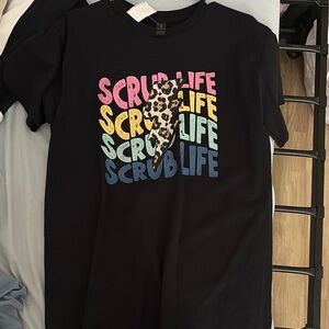 Scrub Life  T-Shir - Black
